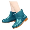 thumbnail image 3 of 2025 Chaussure Ronde Imperméable Mi-Haute à Enfiler Chaussures de Pluie pour Femmes Bout Bas Chaussures de Pluie à Talon Bas pour Femmes Bottines Courtes Boucle Femmes Bottes en Caoutchouc Northerner pour Femmes, 3 of 6
