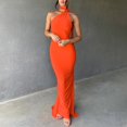 thumbnail image 4 of WTXUE Robes d'Été pour Femmes, Robe Moulante Sans Manches à Dos Ouvert pour Femmes, Maxi, Sortie, Élégante, Fête, Cocktail, Longue, Robe Dos Nu, Orange m, 4 of 8