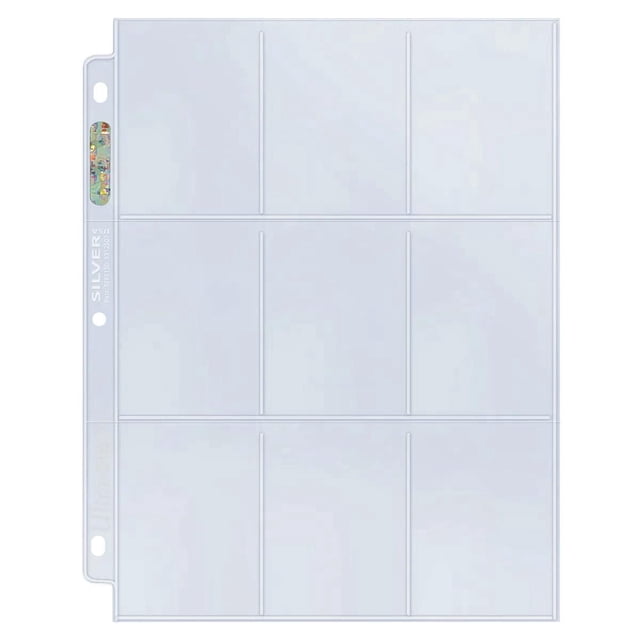 Ultra PRO Silver Series 9-Pocket Pages (100ct) for Standard Size Cards