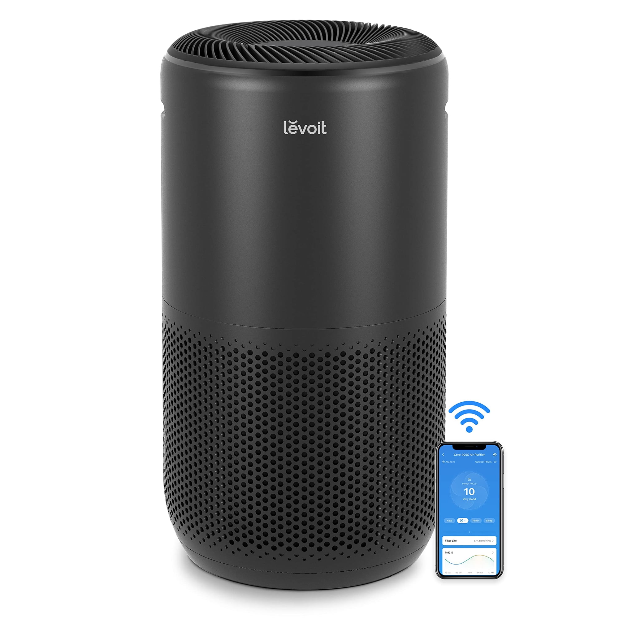 Levoit Core 400S Smart WiFi Air Purifier, 403 Sq Ft 3-in-1 Filter