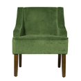 thumbnail image 2 of HomePop Velvet Swoop Arm Living-Room-Chairs, Dark Green, 2 of 2