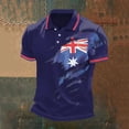 thumbnail image 2 of SHIXIAOO Homme Drapeau du Royaume-Uni Jack Imprimé Décontracté Affaires Manches Raglan Bouton Col à Revers Imprimé Festif Célébration Haut Concert T-Shirts pour Hommes T-Shirts pour Hommes Mode Designer Coupe Ajustée Chemises pour Hommes Grande Taille Hommes, 2 of 3