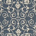 thumbnail image 3 of Safavieh Courtyard Collection Navy Indoor Outdoor Round Rug, 5'3', Machine Made, 1 Count, 3 of 4