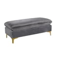 thumbnail image 3 of Meridian Furniture Naomi Gray Velvet Ottoman, 3 of 5