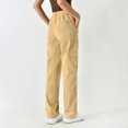 thumbnail image 4 of Besolor Pantalon Cargo Extensible Taille Haute Femme Ample Multiples Poches Jambe Droite Grand Pantalon Pantalon Mode Mode Urbaine, 4 of 7