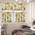 thumbnail image 2 of Yellow Floral 3 Pieces Kitchen Curtains and Valances Set Rod Pocket Tier Curtains Decor Curtains for Living Room Bedroom Bathroom, Easy to Install Curtain for Kitchen Window, 2 of 5