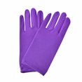 thumbnail image 1 of Purple Womens Gloves Solid Color Elastic Cycling Sun Protection Thin Style For Dance Practice Sports Outdoor Activity Protection Handwear Free Size, 1 of 2