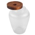 thumbnail image 3 of Glass Jars With Wooden Lids Airtight Kitchen Food Cereal Containers Cereal Containers, 3 of 9