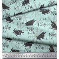 thumbnail image 2 of Soimoi Rayon Fabric Sleigh & with Love Text Print Fabric by The Yard 42 Inch Wide, 2 of 5