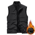 thumbnail image 2 of Birdeem Mens Thin Workwear Solid Color Stand Collar Sleeveless Jacket Tank Tops, 2 of 3