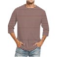 thumbnail image 1 of Birdeem Chemises pour Hommes Hommes Imprimé Col Rond Décontracté Mode Manches Courtes Blouses Col Rond Chemises, 1 of 1