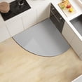 thumbnail image 4 of Fan Shaped Solid Color Floor Mats, Diatom Mud Water Oil Absorbent Wipeable Mat, Kitchen Bathroom Non-Slip Carpet, Wear-Resistant, Easy Cleaning, Versatile Use, 4 of 7
