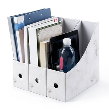 Support Robuste en Carton pour Magazines, Boîte de Rangement Imperméable pour Magazines, Bacs à Livres, Support de Bureau pour Dossiers, Organisateur