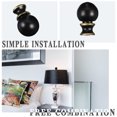 thumbnail image 3 of HINTRMENT Lot de 2 Bouton de Lampe en Alliage de Zinc Noir Style Rétro pour Usage Domestique, 3 of 4