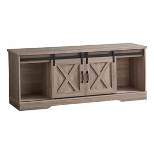 Monarch Specialties Tv Stand, 60 Inch, Console, Media Entertainment Center, Storage Cabinet, Living Room, Bedroom, Laminate, Brown, Transitional