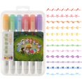 thumbnail image 3 of 12 Pcs Curve Highlighters Pen Constellation Pattern Curved Highlighter Durable Smooth Writing Roller Highlighter Pen Creative Curve Pens Colorful Highlighters Pen, 3 of 9