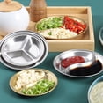 thumbnail image 1 of Up to 60% Off! Gspmoly Divided Snack Barbecue Dipping Stainless Dishes Stainless Steel Stainless Steel Soy Dipping Bowls Stackable Storage up to 60% Off, 1 of 7