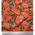 thumbnail image 1 of Soimoi Cotton Poplin Fabric Triangle & Pine Fruits Decor Fabric Printed Yard 56 Inch Wide, 1 of 5