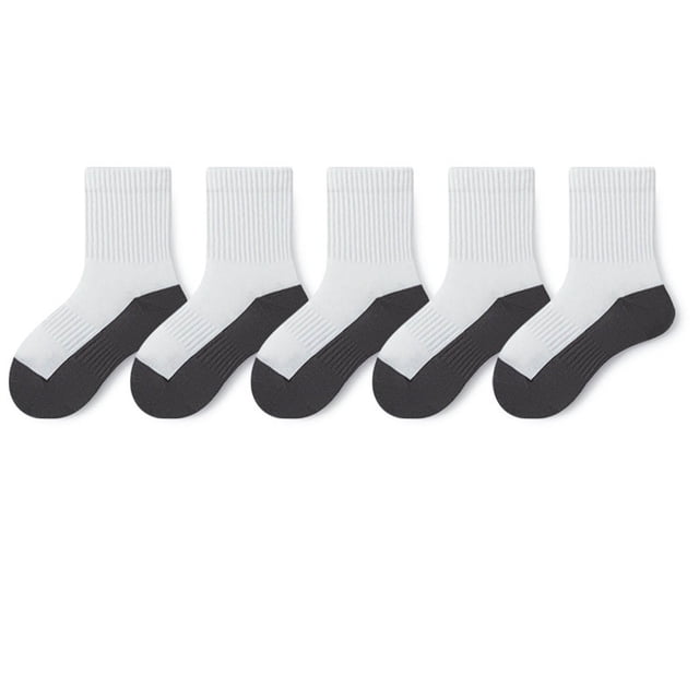 YUNAFFT Chaussettes Mi-Mollet pour Enfants Blanches Mi-Longues pour Garçons et Filles (2-12 Ans) Automne Hiver Classiques Quotidiennes