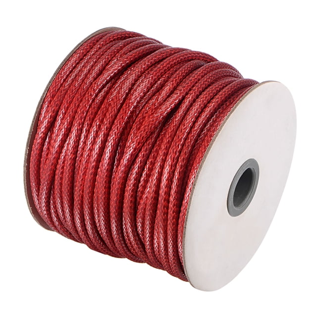 Unique Bargains Beading Thread Bracelet Weave Bead Craft Cord 5mm 36M/Roll (40-Yards) Decorative String, Wine Red