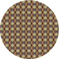 thumbnail image 1 of Ahgly Tapis d'Intérieur Lavable en Machine Carré Transitionnel Pérun Brun, 3 Pieds Carré, 1 of 7