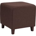 thumbnail image 3 of Pouf Ascalon rembourré en tissu beige, 3 of 10