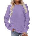 thumbnail image 1 of hotojiny Workout Tops for Women Plus Size Long Sleeve Crewneck Sweatshirt Oversized Lightweight Basic Pullover Fall 2025, 1 of 6