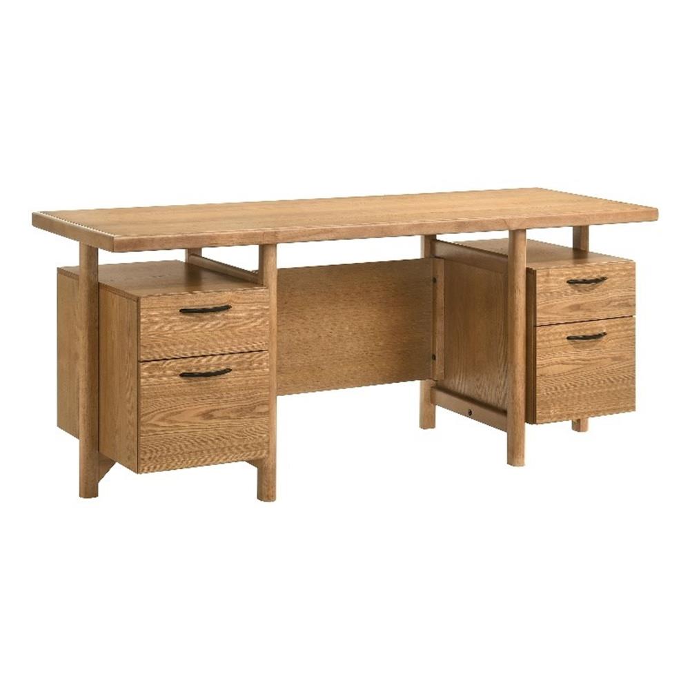 Coaster Roldan 69" 4-Drawer Transitional Wood Computer Desk in Light Ash