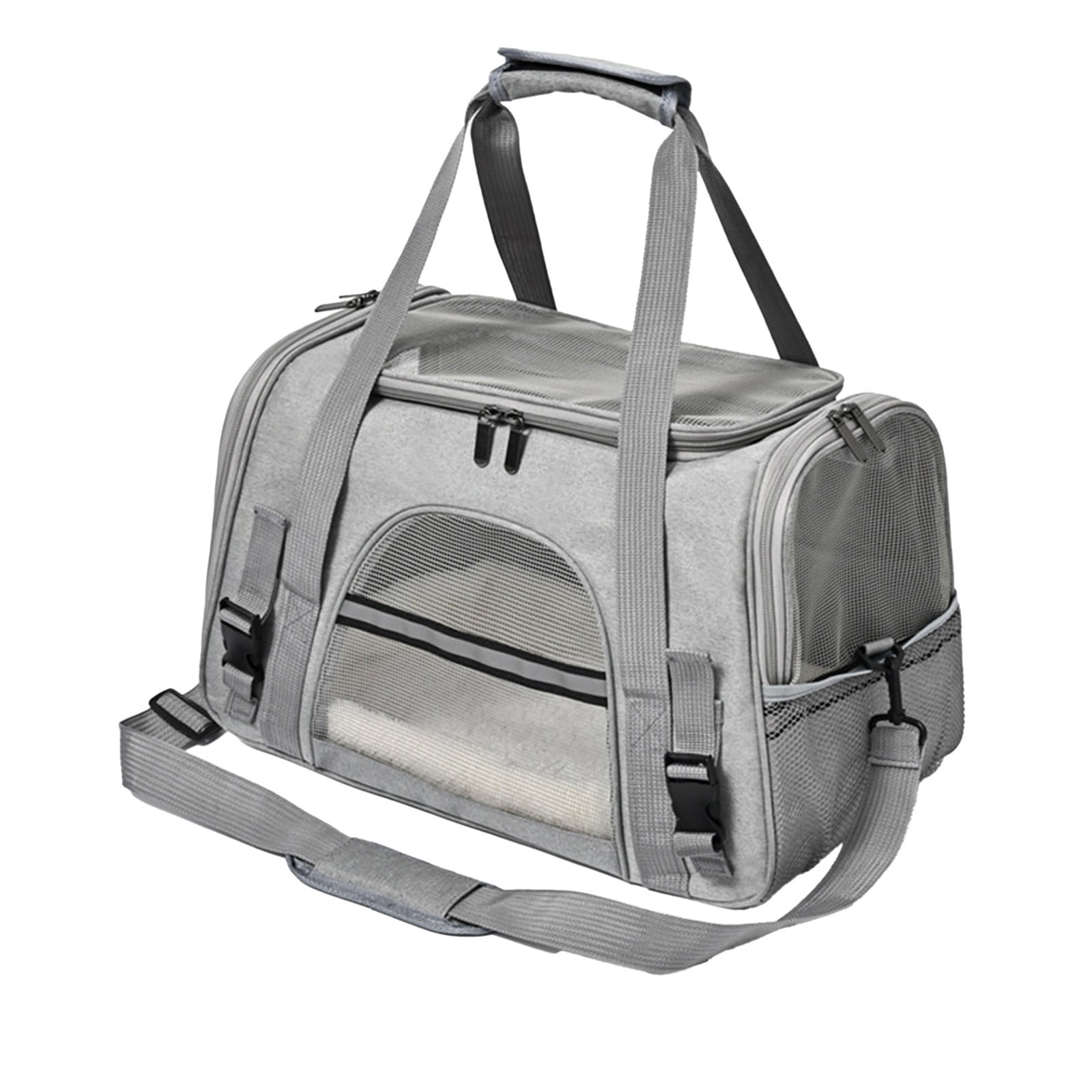 Portable Pet Carrier Travel Bag for Small Dogs Cats - Soft Fabric Pet Carrier with Removable Cushion, Breathable Mesh, Secure Zipper, Lightweight & Durable for Car Airplane Up to 7.5kg