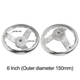 thumbnail image 1 of Lefu Volant de 3 à 12 Po pour Machinerie, Roues à Main à 3 Rayons, Acier Chromé, Volant Ondulé Intérieur, Jante Ronde, Volant Ondulé Intérieur, 1 of 10