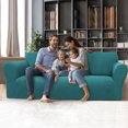 thumbnail image 2 of PiccoCasa Housse Extensible pour Canapé, Lavable, Housses de Meubles pour Chiens, Bleu Paon, Moyen, 2 of 7