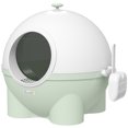 thumbnail image 1 of PawHut Large Cat Litter Box, Enclosed Kitty Litter Box with Lid, Green, 1 of 10
