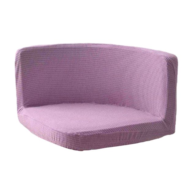 kurtrusly Trilateral Chair Covers Wide Application And Strong Elastic Chair Protection Made Easy Polyester Cover Chairs Decoration Light purple 1Set
