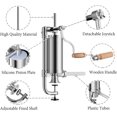 thumbnail image 3 of Meao Remplisseur de Saucisses Machine Faite Maison - Machine Verticale à Saucisses en Acier Inoxydable avec Base à Succion et Manivelle Manuelle pour Usage Domestique Ou Commercial - Capacité 2,5 Lb #1, 3 of 8