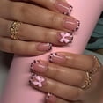 thumbnail image 3 of Short Glossy Leopard Print Bow Nails 24 Piece Removable Wearable Nail Set, 3 of 6