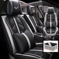 thumbnail image 2 of Maidao Car Seat Covers Leather Full Set for Isuzu for Rodeo 1988-2004 5 Seats with Pillows Gray, 2 of 7