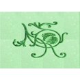 thumbnail image 1 of Ahgly Tapis Rectangulaire Lavable en Machine Intérieur Vert Menthe Transitionnel, 7 Pieds x 10 Pieds, 1 of 7
