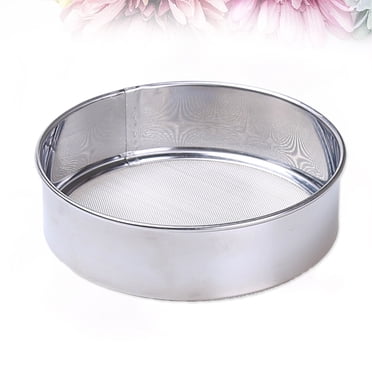 WHAMVOX 2Pcs Kitchen Flour Sifters with Sifting and Powdered Sugar Shaking for Baking in Silver