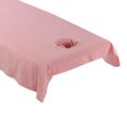 thumbnail image 3 of TISHITA Professional Breathable Washable Cotton Massage Table Bed Fitted Pad Cover Sheet Pink, 3 of 5