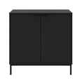 thumbnail image 3 of Nexera Slim 2-Door Storage Accent Cabinet, Black, 3 of 6