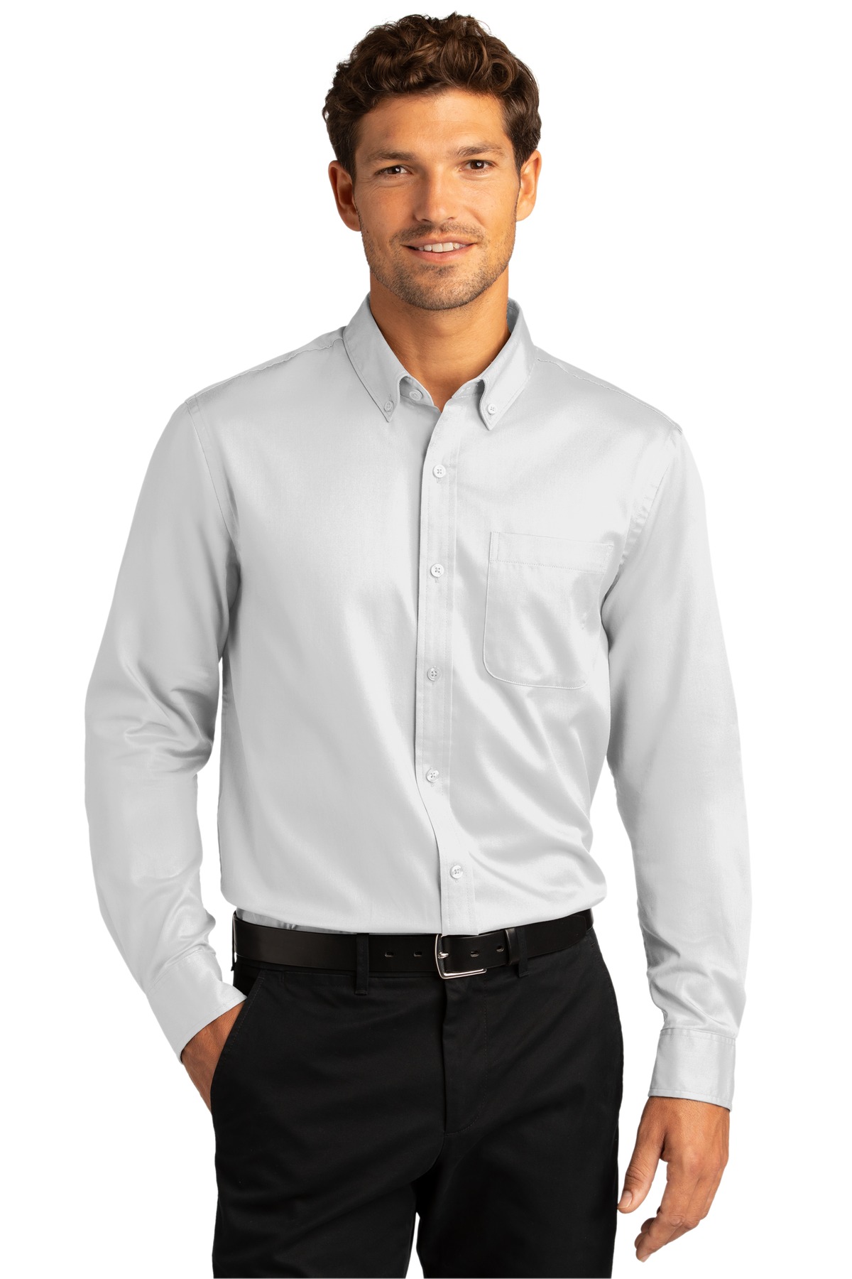 Port Authority Chemise en Sergé SuperPro React à Manches Longues pour Hommes - W808