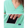 thumbnail image 4 of Adar Pro Sarraus pour Femmes - Haut de Sarrau à Encolure Cœur en V - P4210 - Aqua - 2X, 4 of 7