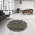 thumbnail image 3 of Ahgly Company Indoor Square Abstract Army Green Abstract Area Rugs, 7' Square, 3 of 6
