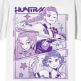 thumbnail image 2 of T-Shirt à Col Rond Blanc à Manches Courtes pour Hommes KPop Demon Hunters Panel Art Huntr X - Grand, 2 of 4