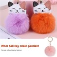 thumbnail image 2 of facefd Fuzzy Ball Keychain Supple Comfortable Lovely Key Rings Adorable Practical Key Chains Women for Children Adults Elderly Students Pink 6cm, 2 of 5