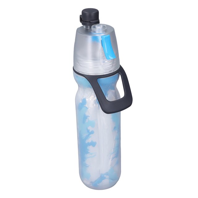 Bouteille d'Eau à Brumisation PE, Bouteille d'Eau de Sport à Pulvérisation avec Isolation à Double Paroi et Boucle de Transport, Bouteille d'Eau Légère Réutilisable pour le Gym, le Voyage, pour Se Rafraîchir