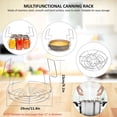 thumbnail image 4 of 9Pcs Canning Supplies Starter Kit Stainless Steel Canning Tools Set with Canning Rack Jar Lifter Scraper Filter Kitchen Tongs Jar Wrench Clean Brush Funnel Steaming Rack for Home Kitchen, 4 of 9