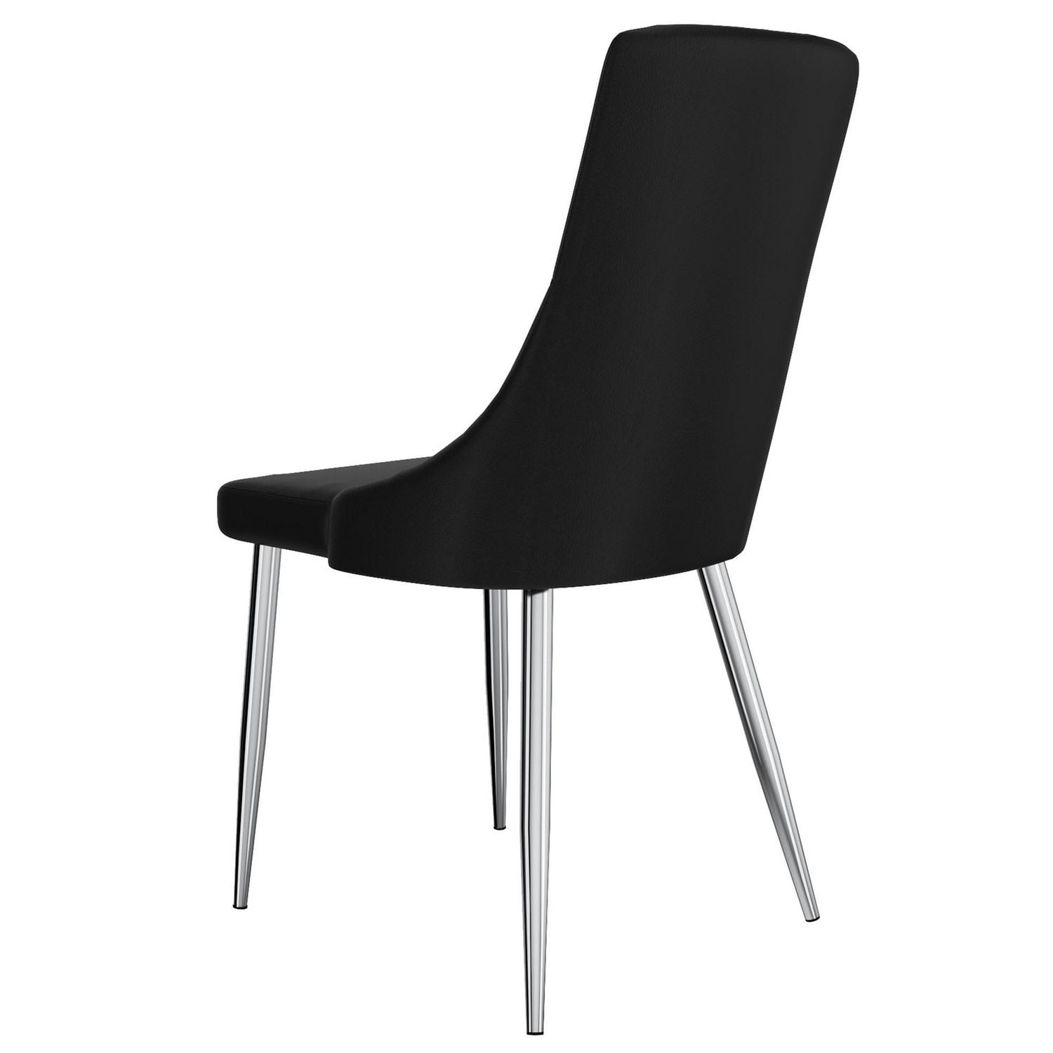 Chaise moderne de mi-siècle, jeu de 2, noir