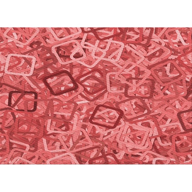 Ahgly Company Tapis d'Intérieur Rectangulaires Transitionnels Rouges Lavables à la Machine, 3 Pieds x 5 Pieds
