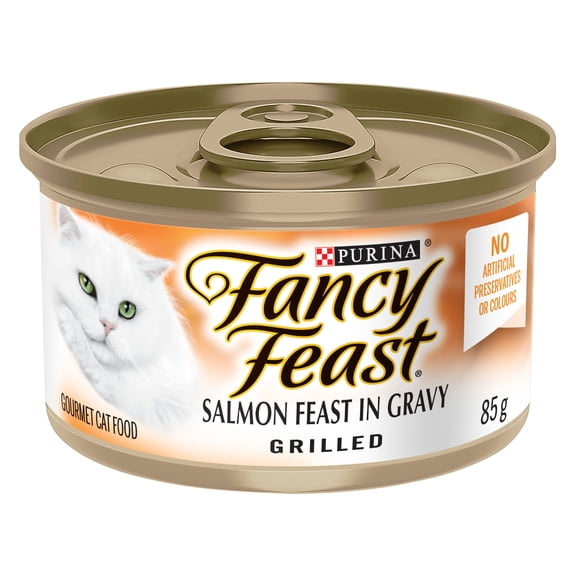 Fancy Feast Grilled Salmon in Gravy, Wet Cat Food 85g